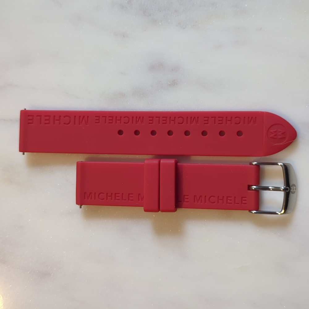 Michele Red Watch Band